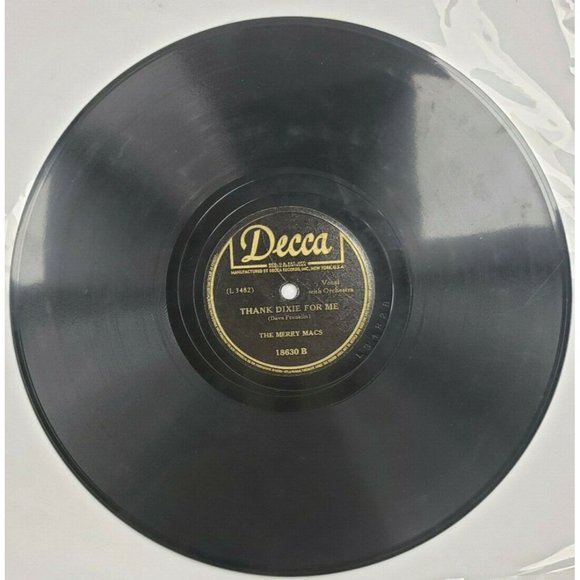 78 RPM Ten Days with Baby-Thank Dixie for Me-The Merry Macs(R151) - Picture 4 of 4